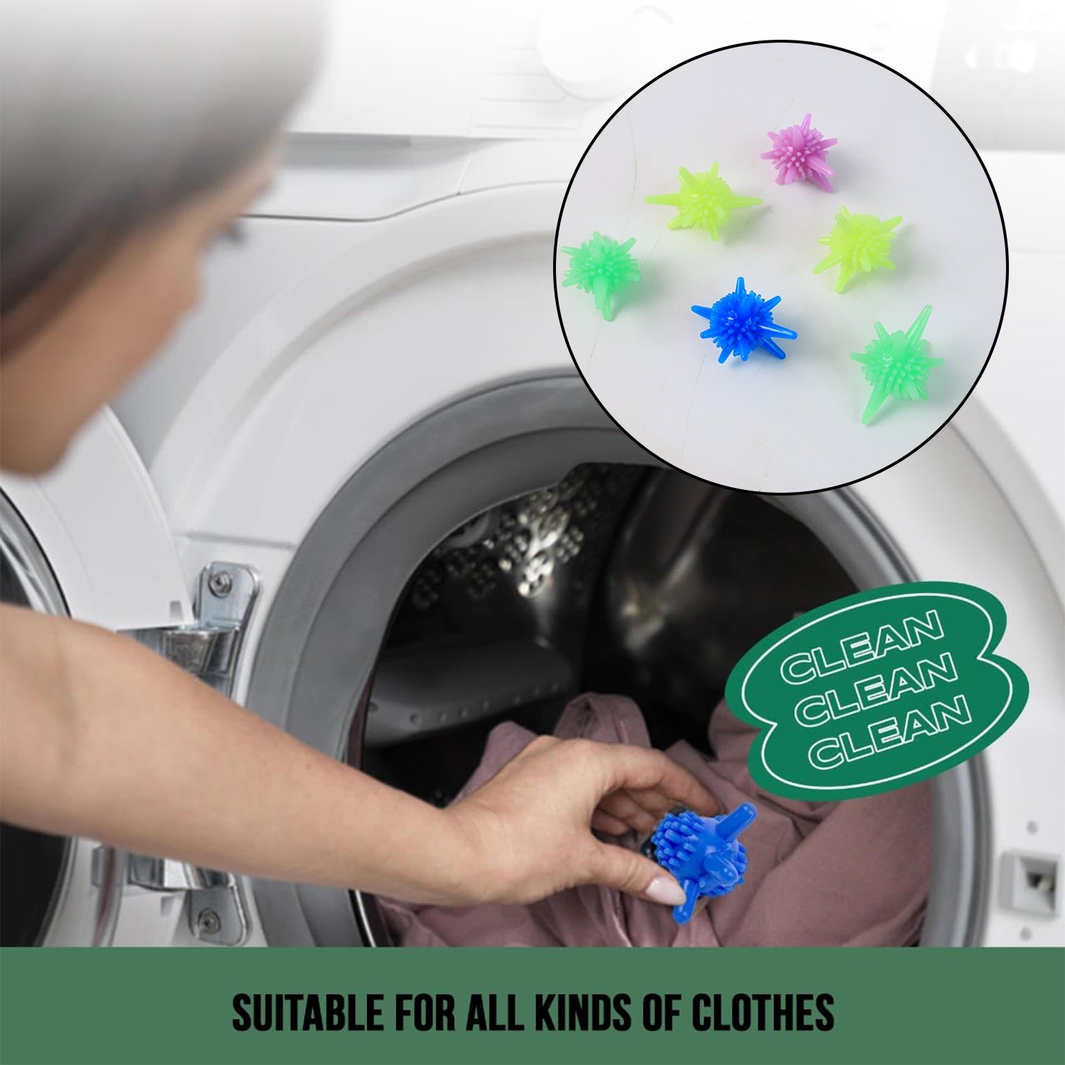 Soft Spiky Dryer Balls for Gentle Fabric Care Soft Spiky Dryer Balls for Gentle Fabric Care